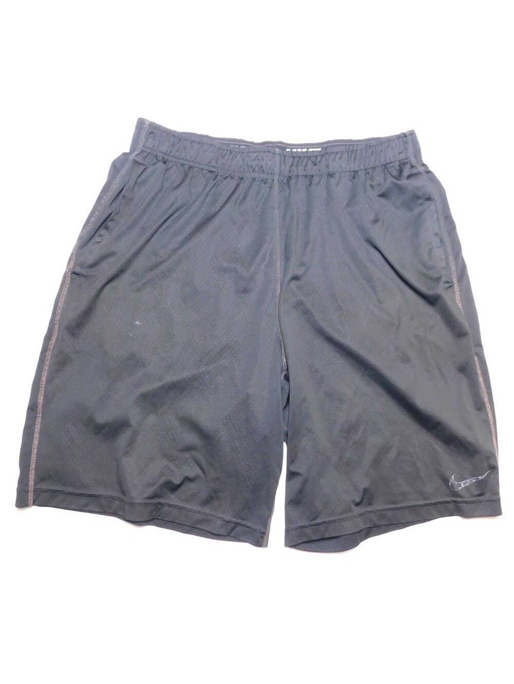 Nike Dri-Fit Mens Shorts Size L Large Gray Performance Basketball Athletic Gym